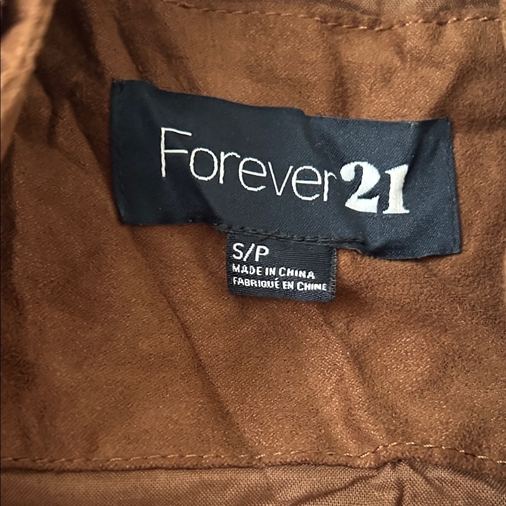 Forever 21 Brown Faux Suede Bomber Jacket - Picture 3 of 3
